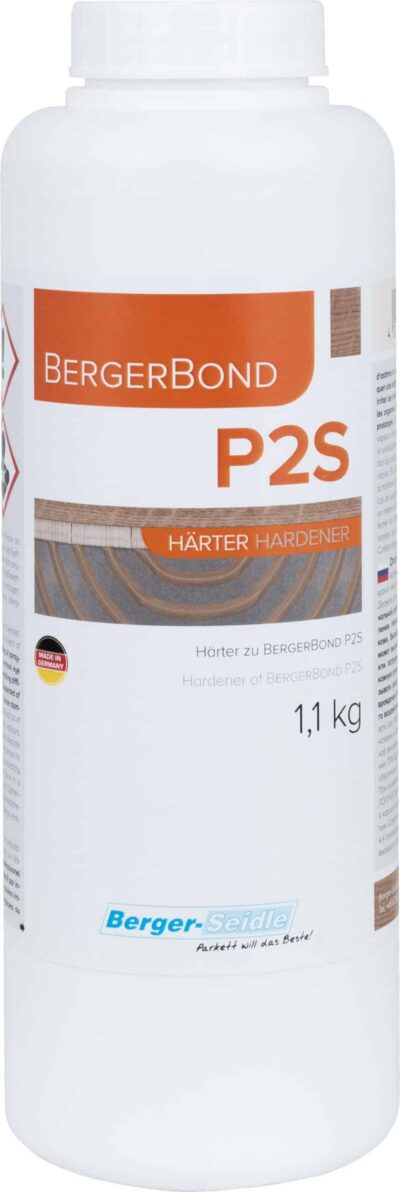 BergerBond P2S + отвердитель - двухкомпонентный паркетный клей на полиуретановой основе / также подходит для склеивания водочувствительных пород древесины 3 cietinātājs_priekš_berger_Bond_P2S_parketa_līmes